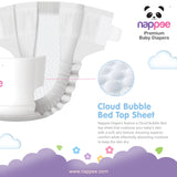 Cloud Bubble Bed top sheet of Nappee Premium Baby Diapers