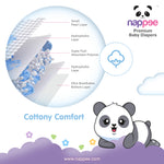 Cottony comfort layers of Nappee Premium Baby Diapers