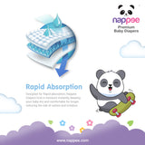 Rapid absorption technology in Nappee Premium Baby Diapers